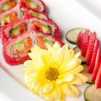 Go Fish Special Roll · 10 pieces. Spicy tuna, crunch and avocado wrapped with tuna.