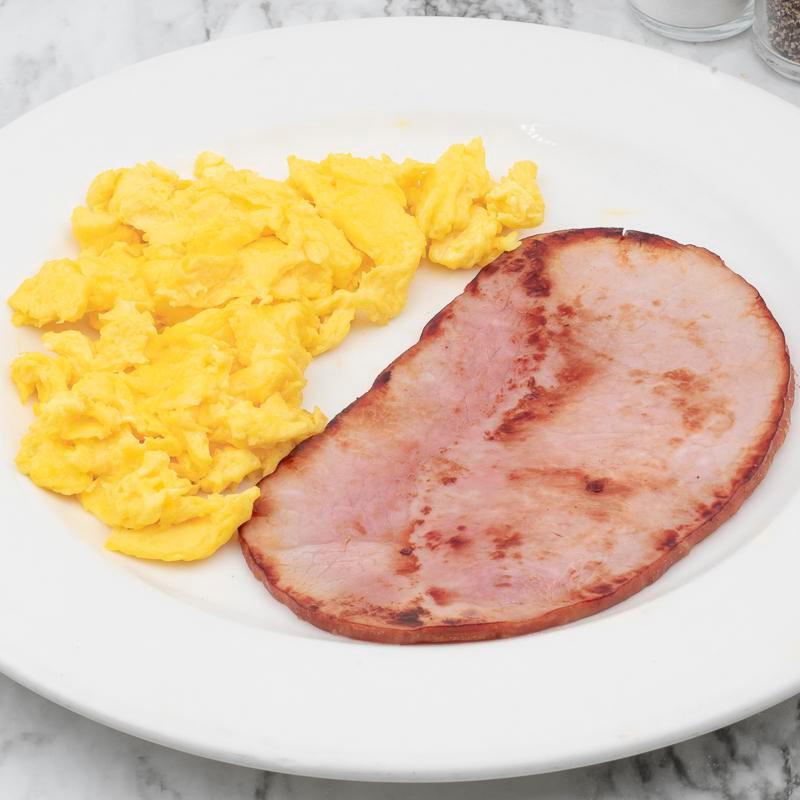 Ham and Eggs · Served with choice of side.