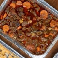 Beef Stew family size · beef stew with rice servers 7 people