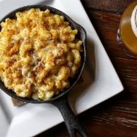 Stone Mac & Cheese · Gruyere, aged white cheddar and Parmesan Reggiano, toasted panko topping.