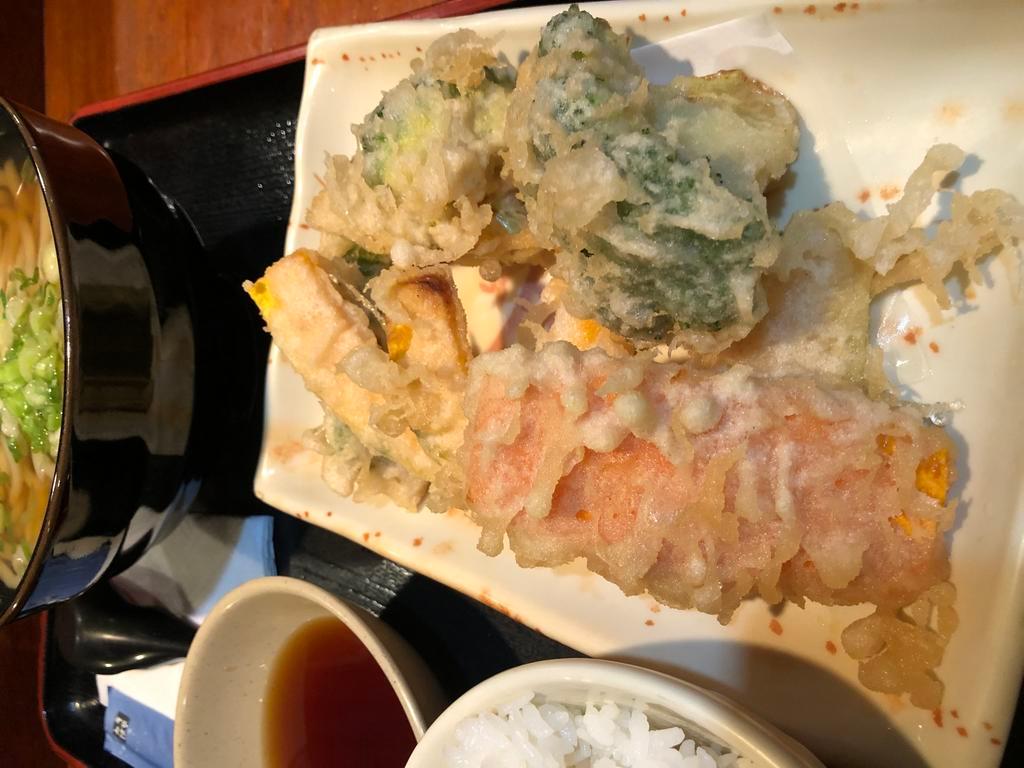 Veggie Tempura Set Combo · 4 veggie tempura with udon and white rice.