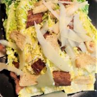 La Cesarota Salad · Romaine lettuce, bacon, hard-boiled egg, Parmesan cheese, garlic croutons with aji amarillo,...