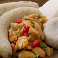 Plain Saltfish Breakfast · Served with fried dumplings or boiled dumplings, bananas and yams