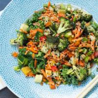 Shanghai Bowl · wild long grain & brown rice - kale - broccoli - carrots - cucumber - green onion - sesame s...