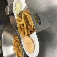 Plain Fries · Hand-cut fries served with dipping sauces