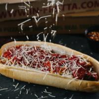 Chicken Parmigiana Sub · Most popular. Hand breaded boneless chicken breast baked in our famous sauce, herbs and chee...