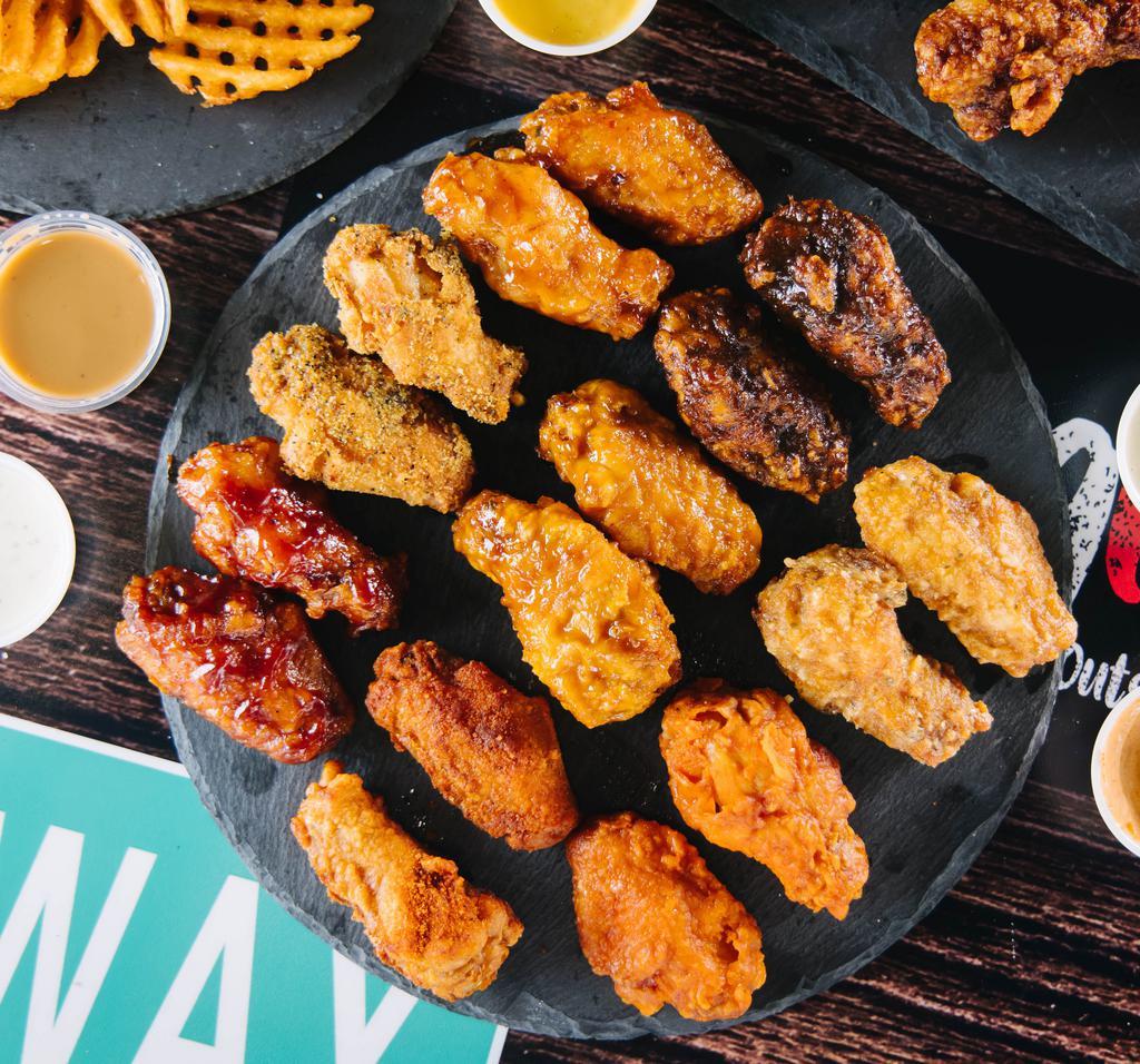 10 Wings · Served with 2 dips.