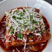 Lasagna · Meatball Lasagna, House Made Pasta, Bechamel, Ricotta Cheese, Marinara