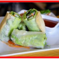 Fresh Rolls · Fresh vegetables and tofu wrapped in rice paper served with grandma’s peanut sauce and Sweet...