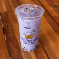 Taro Bubble Milk Tea · Includes tapioca and non-dairy milk. Caffeine free.
