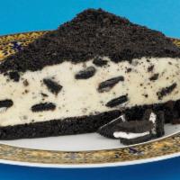 Oreo Mousse Cake · Made with delicious white chocolate and chunks of real Oreo cookies!