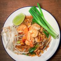 Pad Korat (Home Style Pad Thai) · Home-style pad thai. Stir-fried rice noodles with soy bean paste 