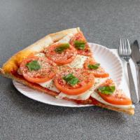 Fresh Mozzarella, Tomato and Olive Oil Pizza · 