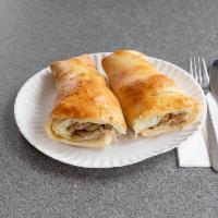 Meatball and Cheese Roll · Served with tomato sauce.