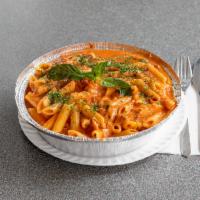 Penne Vodka · Add chicken or shrimp for an additional charge.
Served with Italian bread.