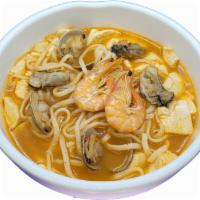 Tofu Stew with Noddle · Korean silken tofu in a savory and spicy stew combines with various ingredients. Served with...