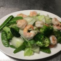 204. Shrimp with Mixed Vegetables · All dishes are steamed with no salt, starch, oil or sugar added. Served with steamed rice an...