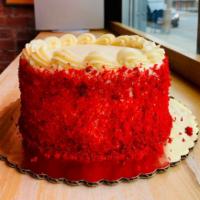 Red Velvet cake  · 7” cake for 8-10 serving. Choice of writing, please specify in comment.
