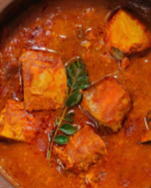 Nellore Fish Pulusu. · Tilapia fillets cooked in spicy and tangy sauce.