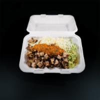 Plato de Pollo / Chicken plate · This comes with (( Rice, Beans, Cheese, Salsa, and Guacamole ))
If you want everything pleas...