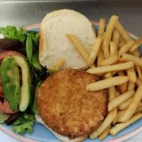 Louisiana Crab Cake Sandwich Special · On a kaiser roll with lettuce, tomato and tartar sauce. Served with french fries.