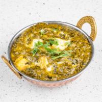 1. Saag Paneer · Creamy spinach curry studded with paneer cheese.
