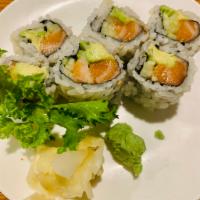 Alaska Roll · Fresh salmon, avocado and cucumber inside 