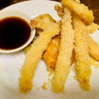Shrimp and Vegetable Tempura · Served with miso soup or salad and white rice or brown rice.