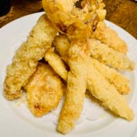 Combination Tempura · Served with miso soup or salad and white rice or brown rice.