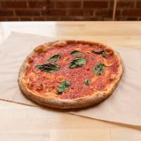 Marinara Pizza · San Marzano Tomato Sauce, Fresh Garlic, Oregano, Fresh Basil, Olive Oil
No Cheese