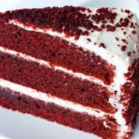 Red Velvet Cake · Moist red velvet cake with rich.