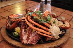 Pancho's Mariscada · Lobster tail, octopus, jumbo shrimp, clams, tilapia filet on grilled vegetables, served with...