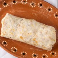 Bean and Cheese Only Burrito · Stuffed burrito with refried beans and a blend of Mexican cheeses wrapped in a warm tortilla. 