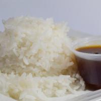 Side of steamed Rice · served with teriyaki sauce