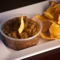 Chips and Salsa · Dip made from tomatos and onions. 