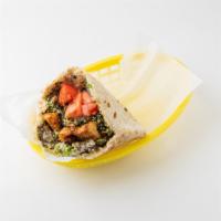 Sullivan Sandwich · Chicken kebob, hummus and tabbouleh: served in a pita pocket with lettuce, tomatoes, onions ...