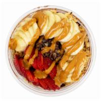 Nut Butter and Loco Acai Bowl · Acai, banana, nut butter and almond mylk. Toppings: granola, banana, cacao nibs, strawberry ...