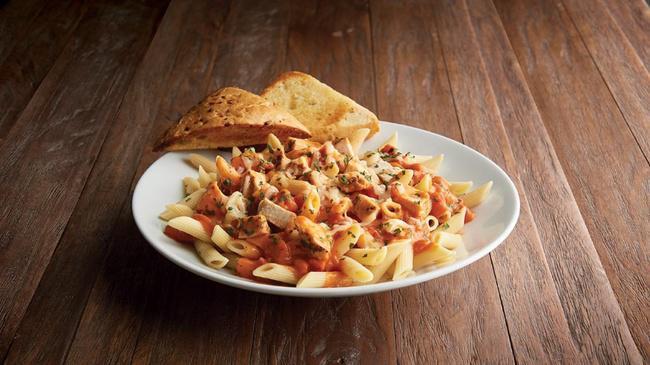 Family Pasta Feast · Your choice of one Hot Pasta. Served with four chocolate chip cookies and toasted herb focaccia bread. (Serves 4)