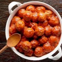 Meatballs in Marinara (20) · New and appetizing for your event! 30 beef & pork meatballs tossed then baked in our family-...
