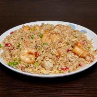 Combination Fried Rice · Chicken, BBQ pork and shrimp.