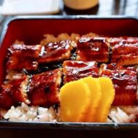 Una Don · Grilled eel over rice.