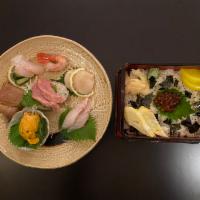 Yuzu Chirashi Donburi  · Chef's choice of sashimi over & with sushi rice. 