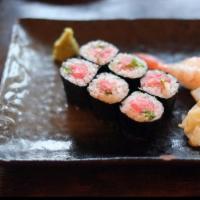 Negi-Toro Roll · Fatty tuna and scallion.