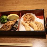 Grilled Saba Bento Box  · Grilled saba (mackerel) with a choice of side dish. 