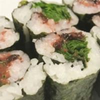 Ume Shiso Roll · Cucumber, Shiso leaf, Plum paste.