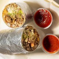 Perico Super Burrito · Your choice of meat cheese, onion, beans, avocado and tomatillo sauce.