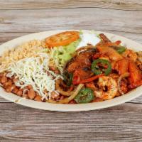 Camarones Rancheros · Grilled prawns. Sauteed shrimps with tomatoes, onions, and jalapeno.