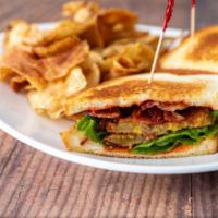Fried Green BLT · lettuce, fried green tomatoes, bacon with tomato aioli 
