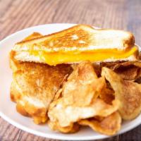 Kids Grilled Cheese · Served with your choice of house-made chips, fries or fruit medley
