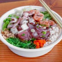 goPoké Bowl · Our classic bowl for those who want it simple! A 32oz bowl with Classic Ahi, Classic Salmon,...